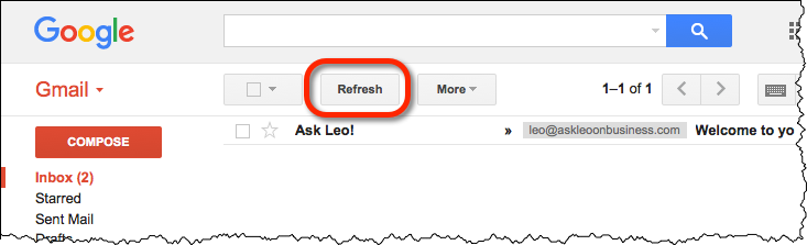 Gmail's Refresh button