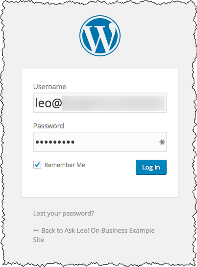 Wordpress Login