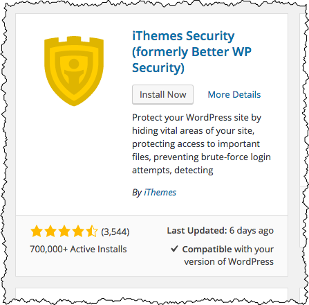 iThemes Security Plugin