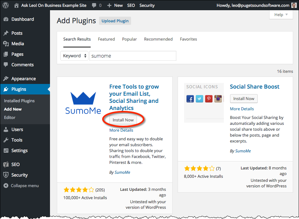 Sumome in the Plugin Store