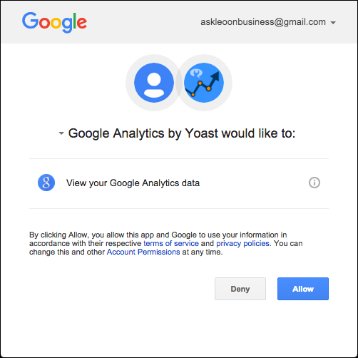 Google Analytics Authorization