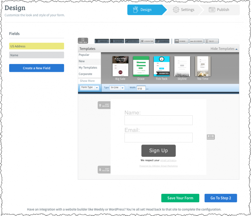 Sign Up Form Design