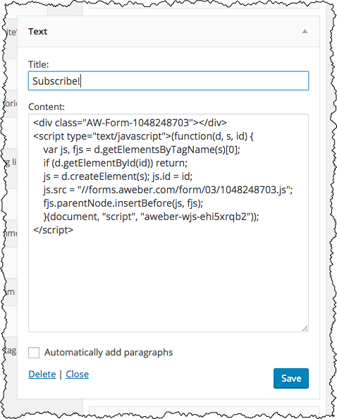 Filling in the subscribe form Javascript