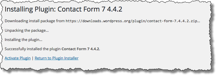 Contact Form 7 - Installed