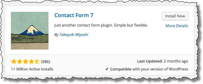 Contact Form 7 in the Plugin Search Results