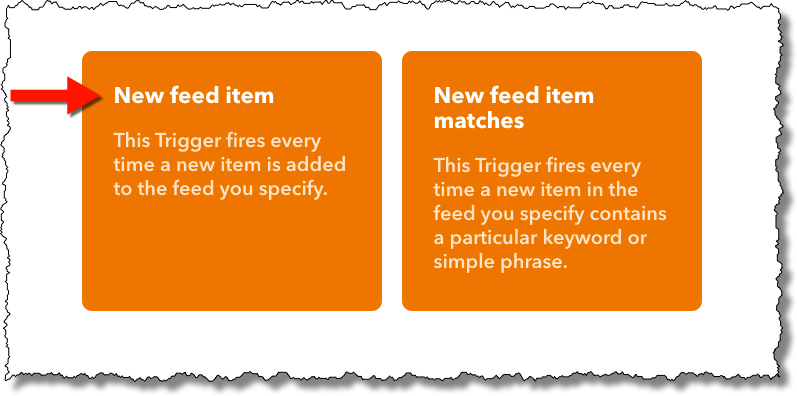 IFTTT: Feed Options